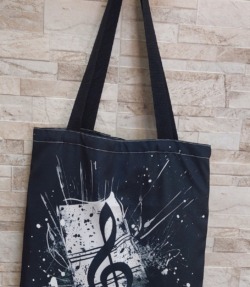 Borsa in tessuto - Chiave di Violino