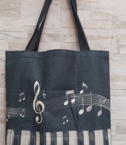 Borsa in Tessuto - Chiave di Violino e Pianoforte