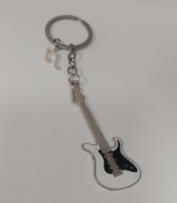 Portachiavi Chitarra Bianca